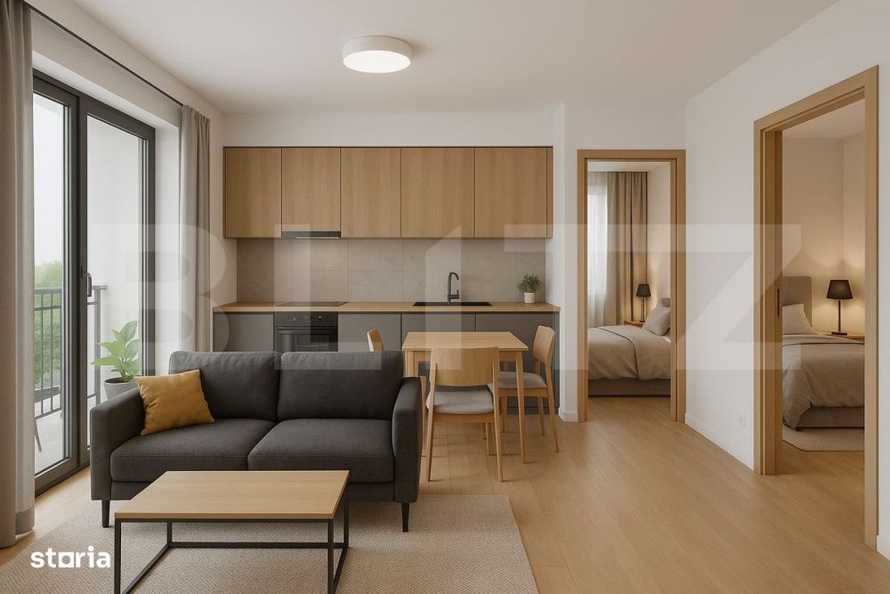 Apartament 3 camere, bloc nou, 59mp, zona Centru