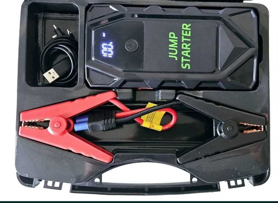 Стартерно устройство за коли Jump starter 1800mAh 2000A + компресор