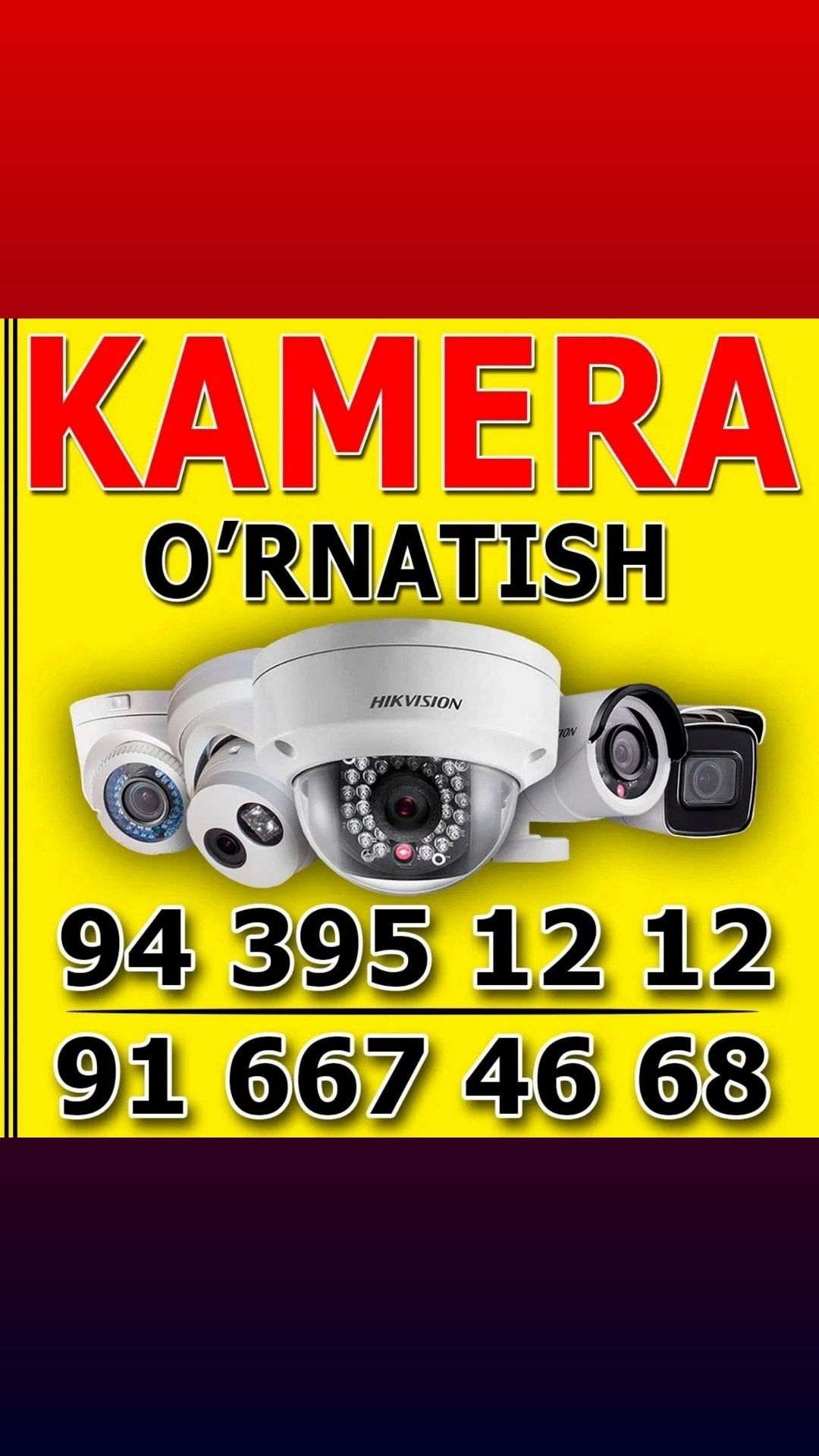 Kamera o'rnatish xizmati...