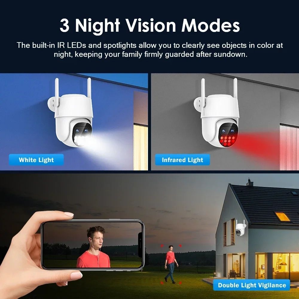 audio IP камера H.265 Wifi 8MP IP camera 4К HD PTZ auto tracking