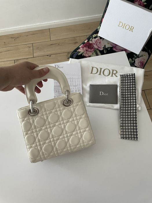 Geanta Dior Piele Naturala Alb