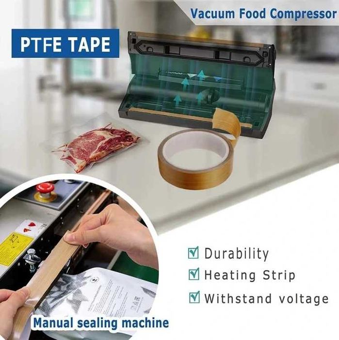 Banda adeziva Teflon 10mmX10m grosime 0.18mm pt aparat de vidat. Noua!