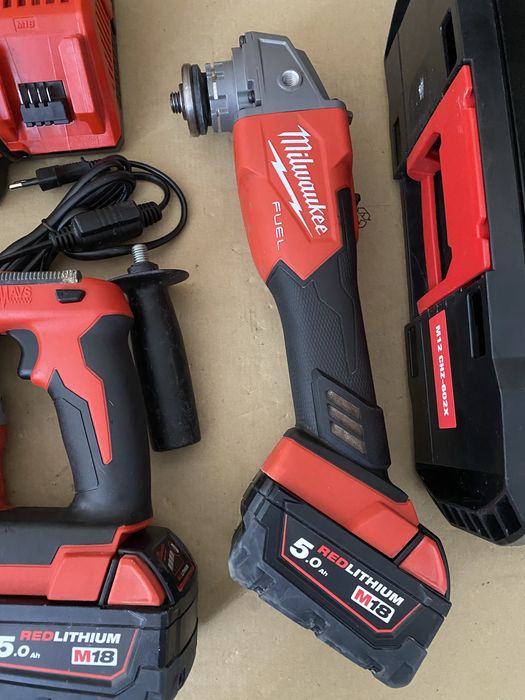 Milwaukee M18 set rotopercutor si polizor unghiular fabricatie 2023