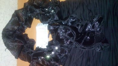 Платье черное с шарфом разм S.