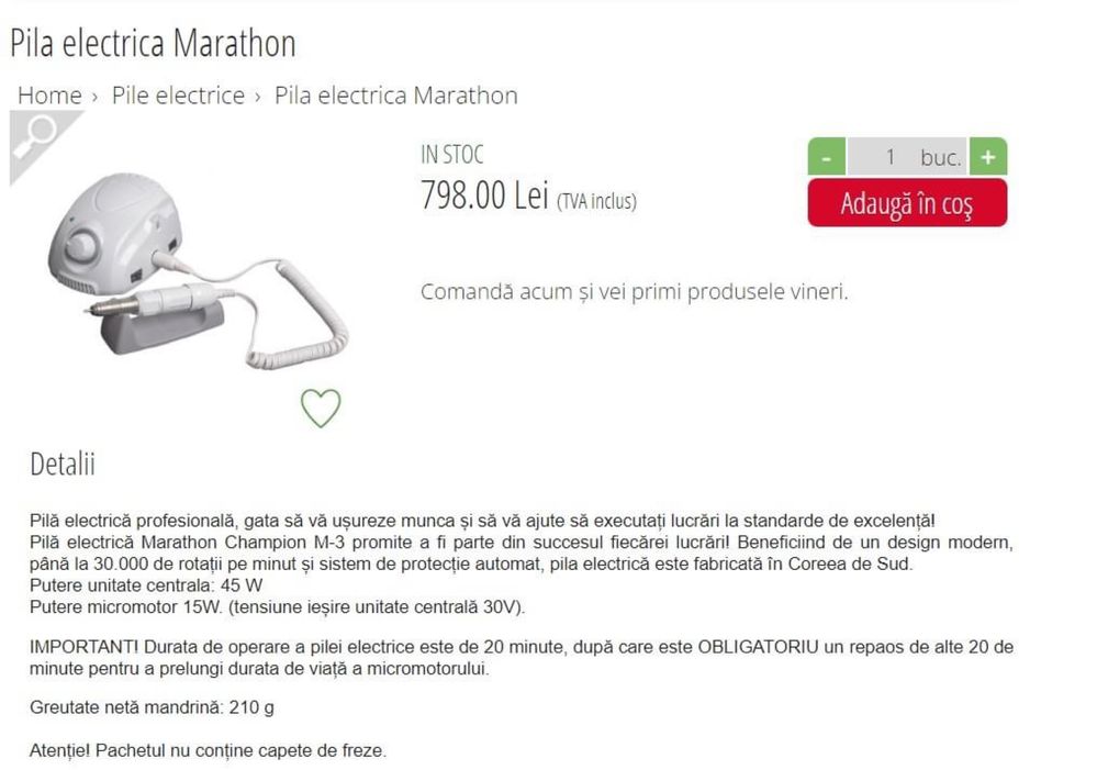 Freza pentru unghii Marathon