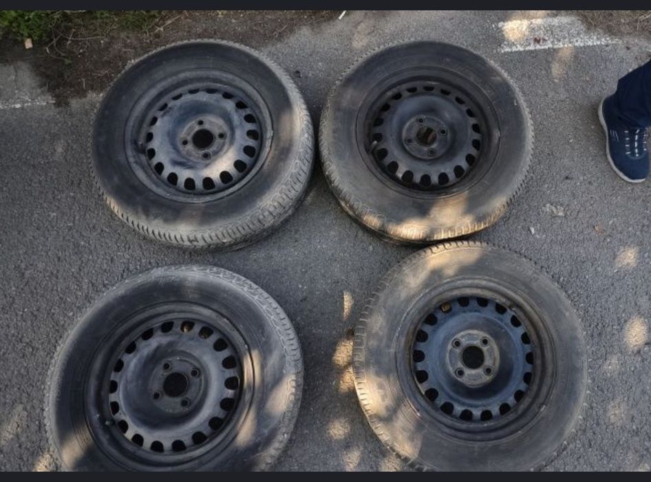 Set 4 Roti 185 70 R14 de otel,Opel Corsa. 5 1/2 J14H2