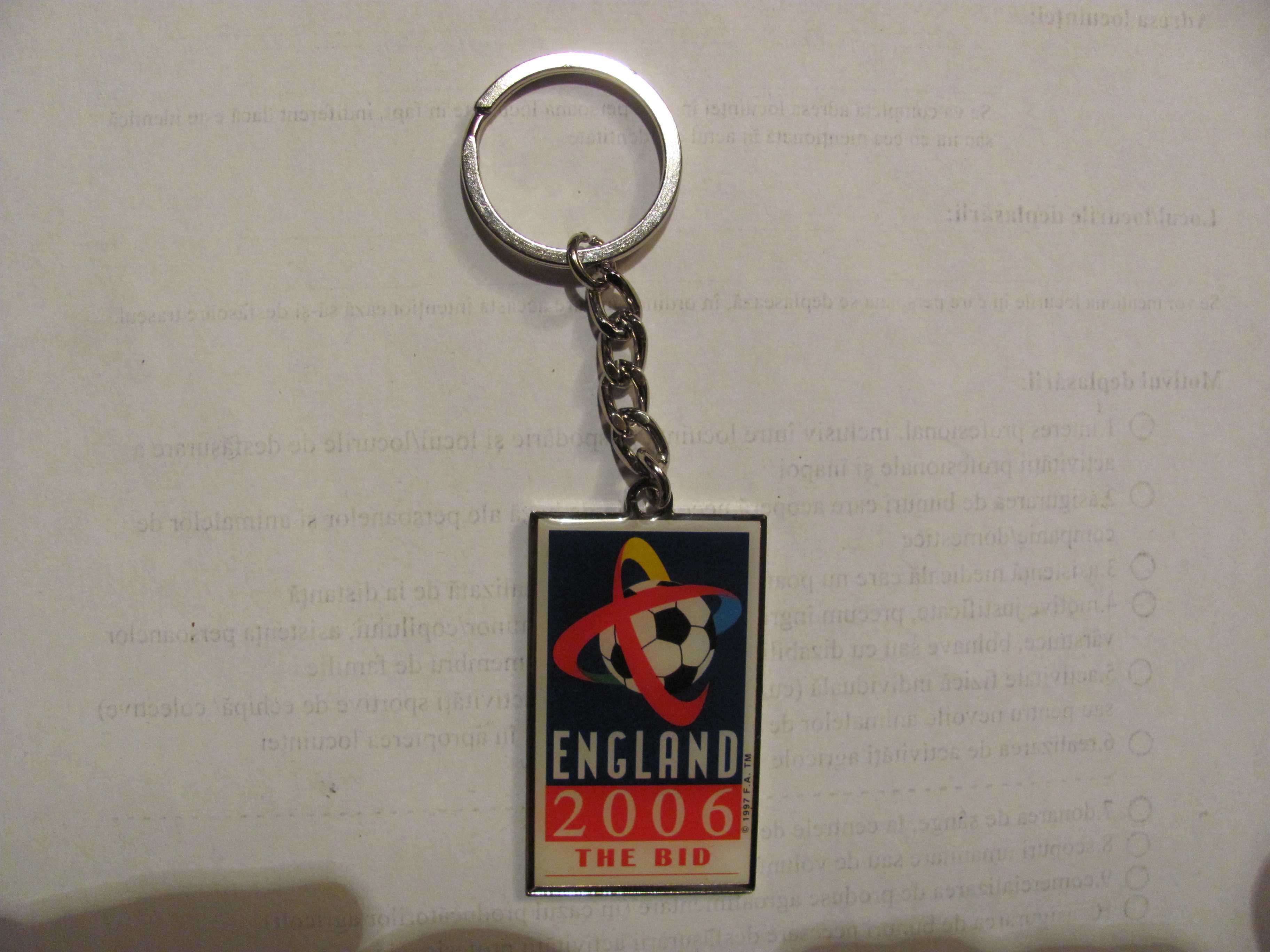 Breloc fotbal "ENGLAND 2006 Bid" / candidatura Anglia la CM 2006