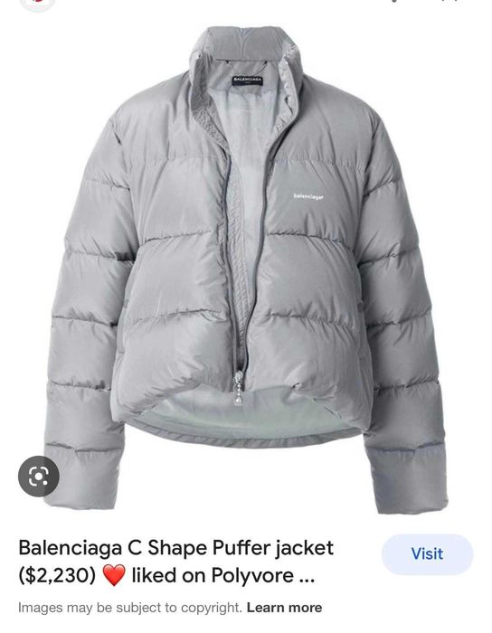 Balenciaga C Shape Puffer мъжко яке