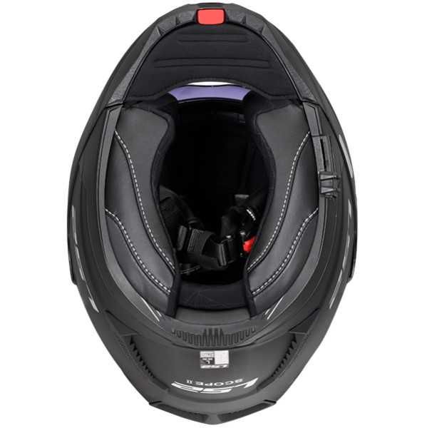Модуларна/отваряема мото каска LS2 FF902 Scope Solid Black,XL 61-62см.