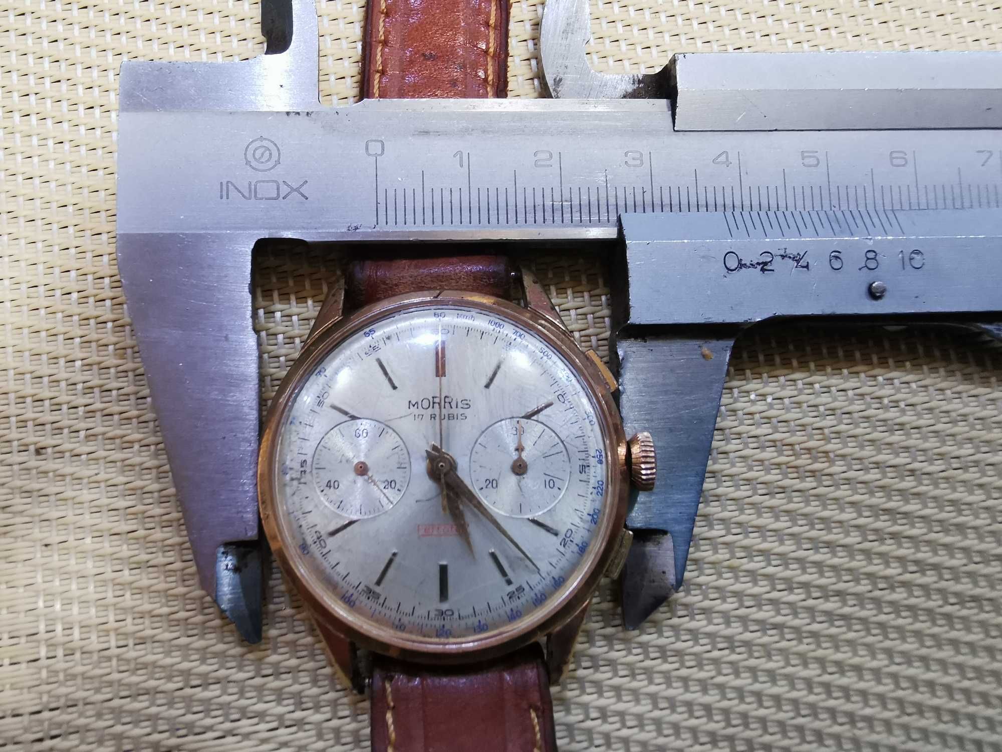 Рядък позлатен Morris ferrotex  Chronographe