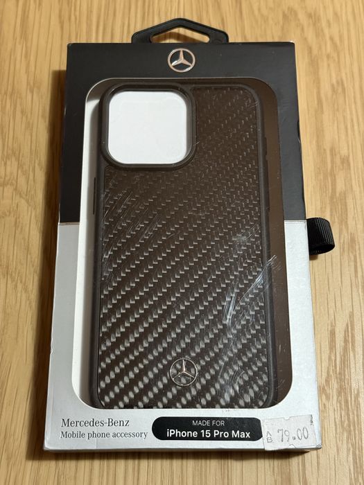 Карбонов кейс Mercedes iPhone 15 Pro Max Spigen