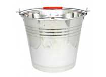 Galeata  inox de 10l cu diametrul de 30 cm si dotata cu maner