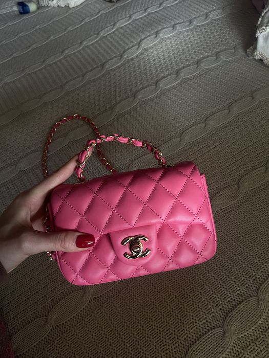 Mini Chanel розова чанта