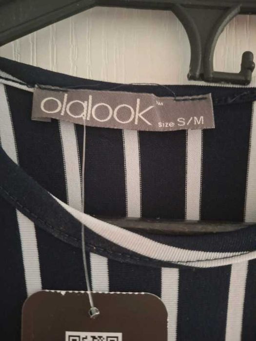 Rochie lunga noua din vascoza, in dungi marimea 38(s/m)