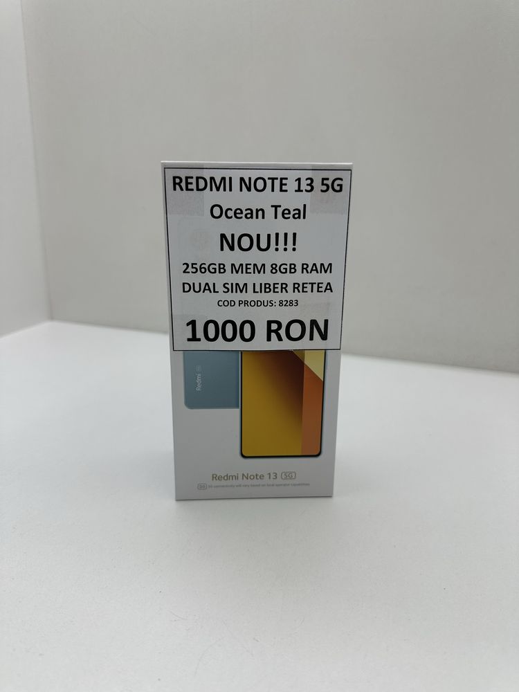 Redmi Note 13, Dual SIM, 256GB, 8GB RAM, 5G, Blue, Nou