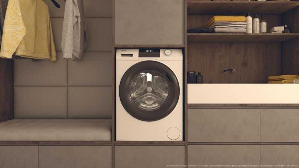 Нова инвереторна пералня с пара Haier 9 кг