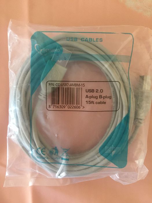 Продам кабель шнур usb 2.0 длина 4,5м