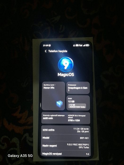 Honor X 9c  12+12/256