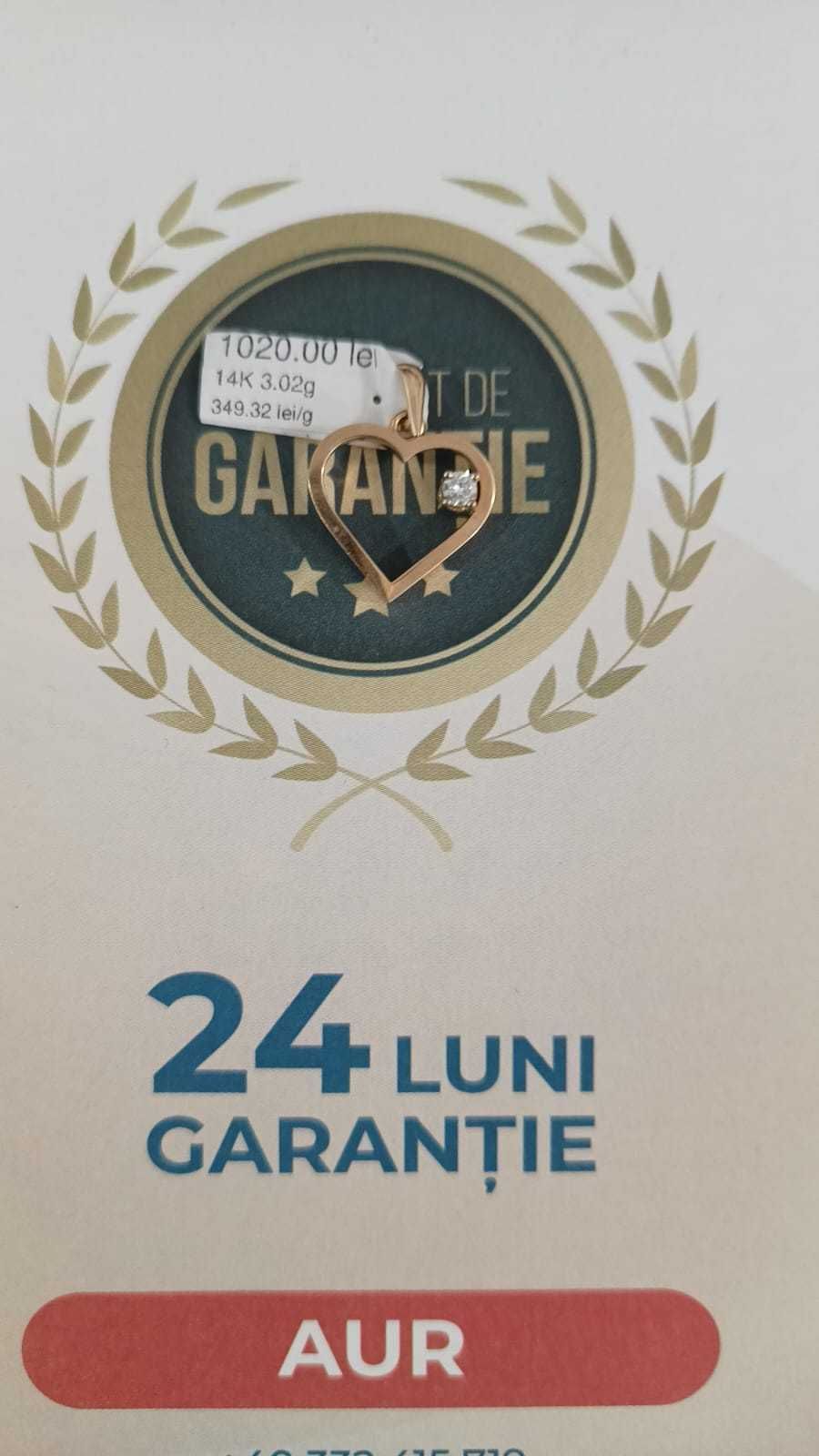 (Ag24) Pandantiv aur 14K 3.02gr B43087.4 Garantie 2 ani!