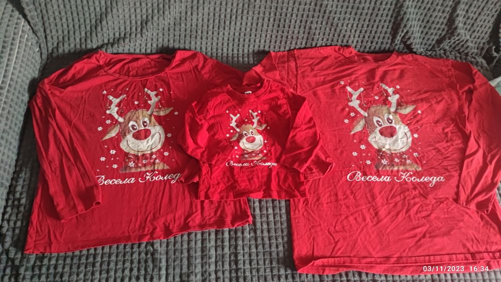 Семейни Коледни блузки