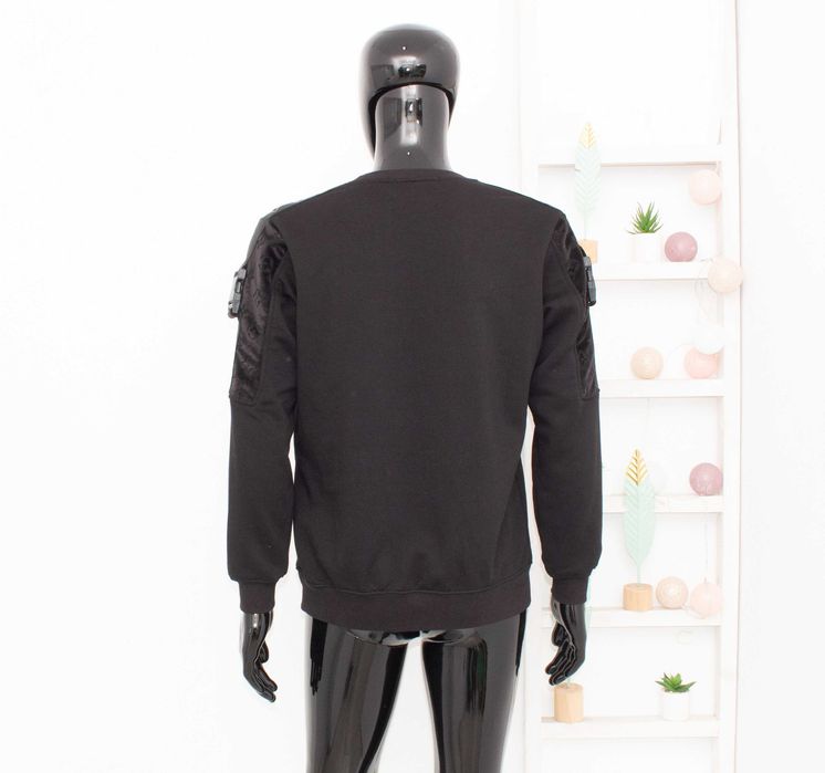 Louis Vuitton мъжки пуловер тип суичър черен плюш на ръкавите М