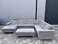 Coltar Living ~ Sufragerie XXL Extensibil Forma U + Taburet