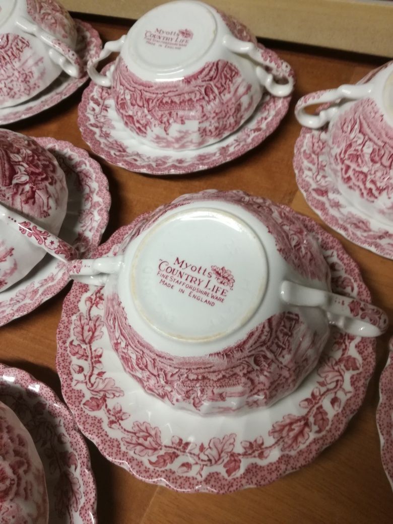 Myotts Country Life Staffordshire England 23броя порцеланов сервиз