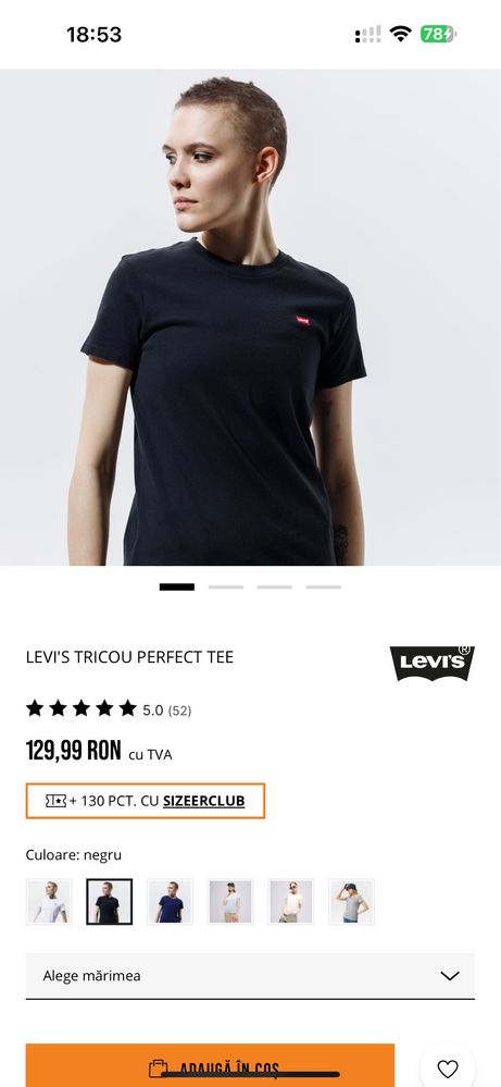 Tricou negru de dama Levi's Marimea S. Reducere, urgent