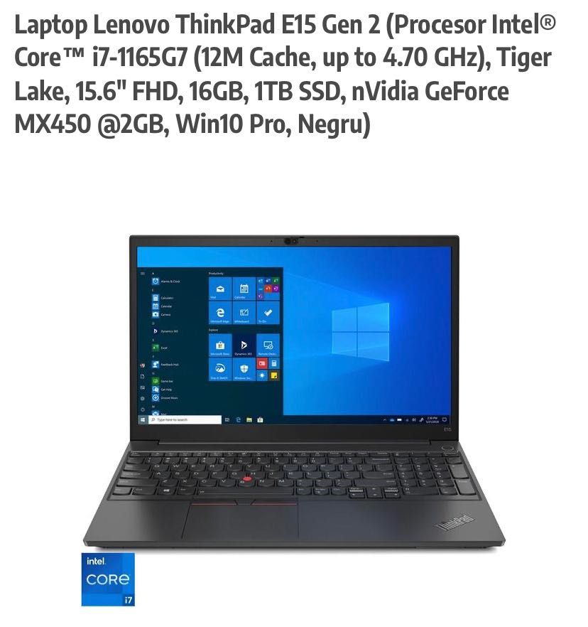 Laptop Lenovo ThinkPad E15 Gen 2