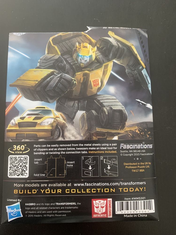 Puzzle 3D metal - Transformers Bumblebee