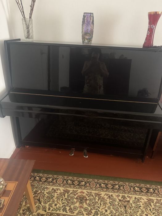 Пианино черного цвета Ласточка в отличном состоянии