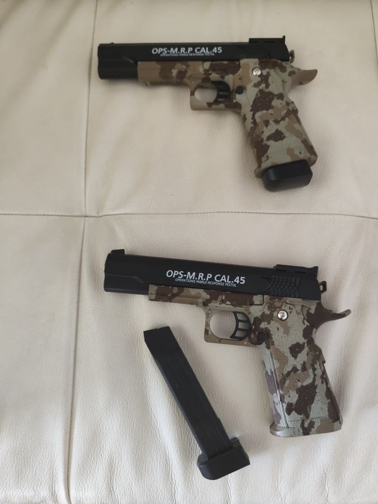 Pistol cu bile Airsoft Otel și aluminiu + bile Abs plastic 500buc