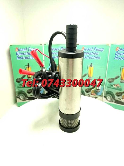 Reducere Pompa Electrica Submersibila 12v Motorina  Apa  Ulei Si Li