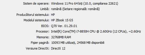Vand HP ZBook 15 G5 Bucuresti Sector 3 I7, 8th Gen