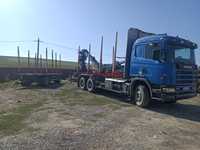 Scania , camion forestier + remorca