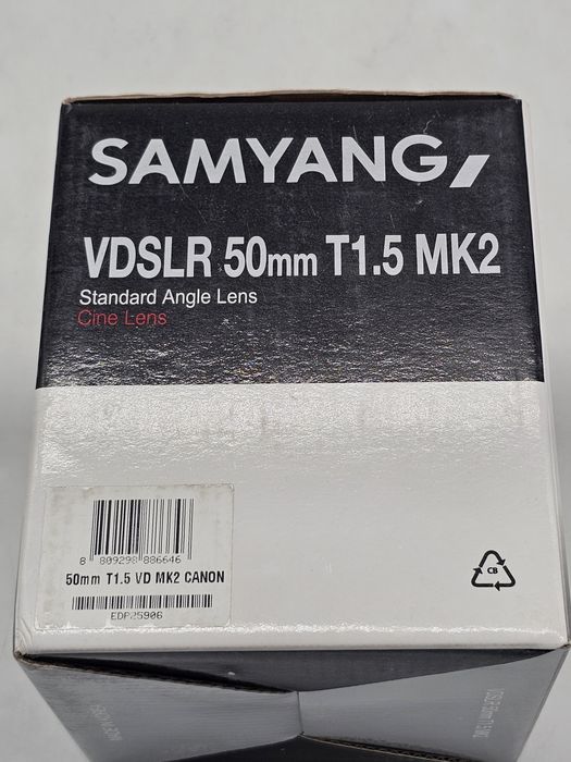 Obiectiv Samyang 50mm T1.5 VDSLR MK2, Canon