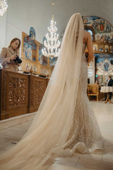 Rochie de mireasa sirena nude