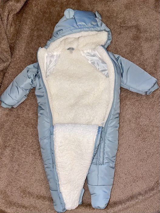 Combinezon iarna Tex bebelusi 6-9 luni bleu