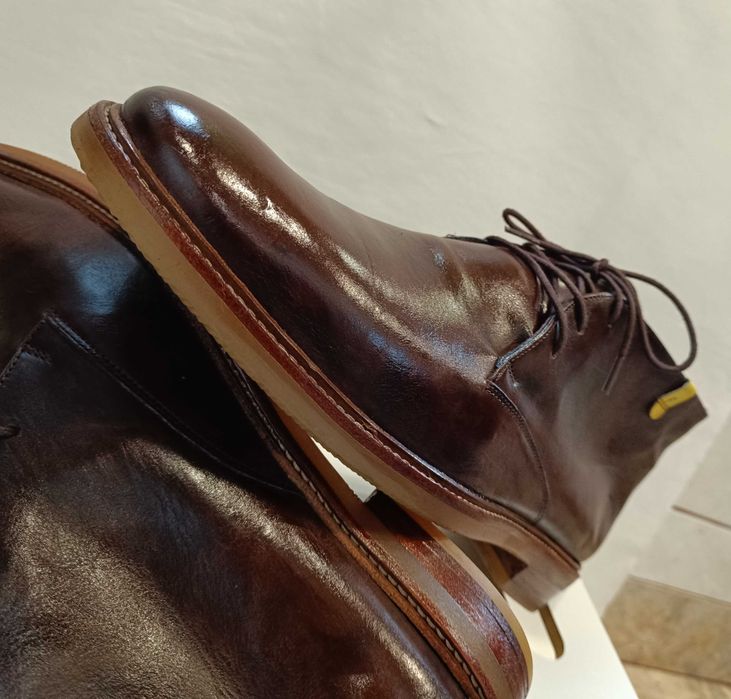 Ghete lace up 45 45.5 premium Floris Van Bommel piele naturala moale