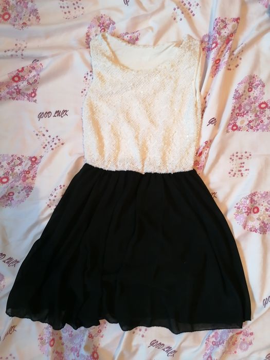 Rochie dama alb/negru