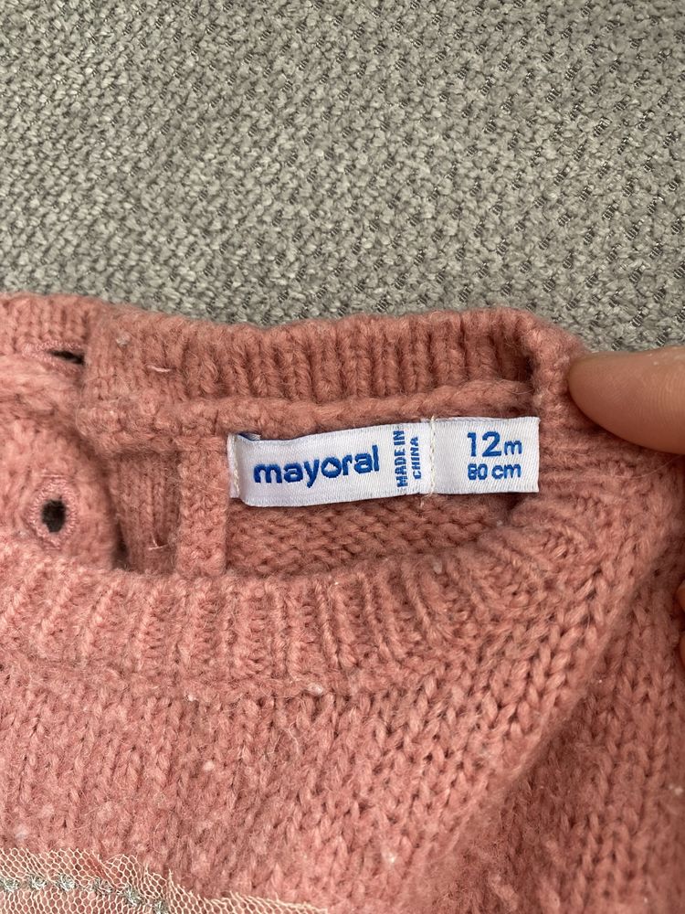 Плетена рокля от 2 части Mayoral и комплект на Н&М 74-80см