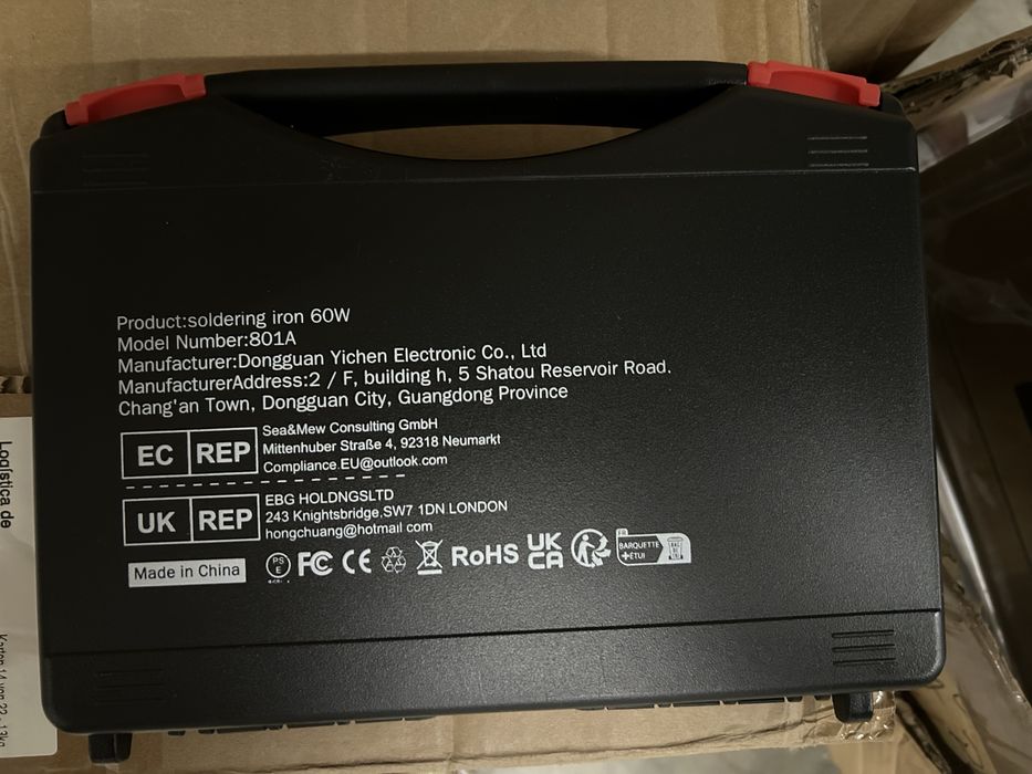 Pistol de lipit electric negru pentru cabluri