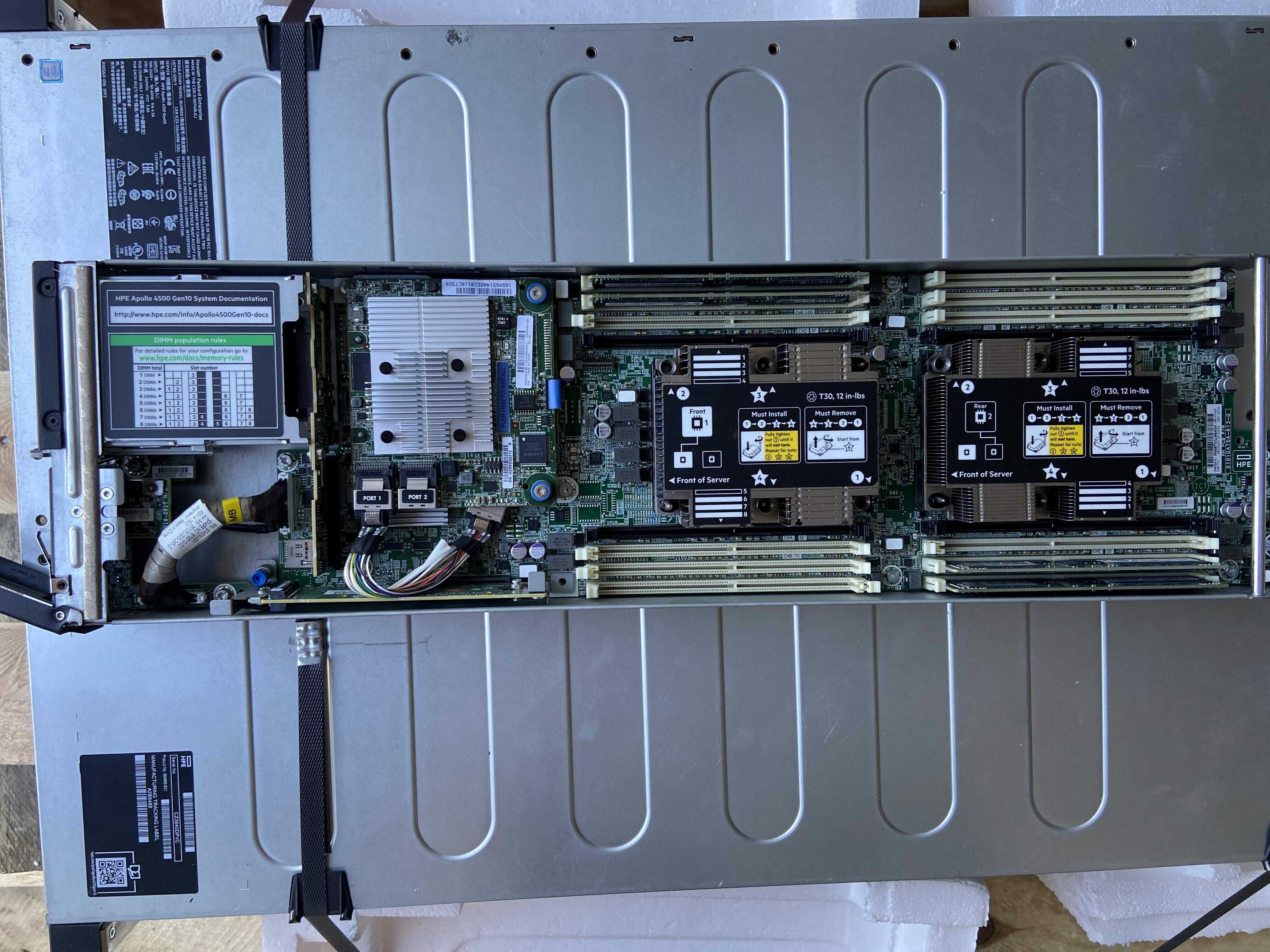 HPE Apollo 4510 Gen10 60x LFF, 128GB DDR4, E208i-p RAID storage сървър