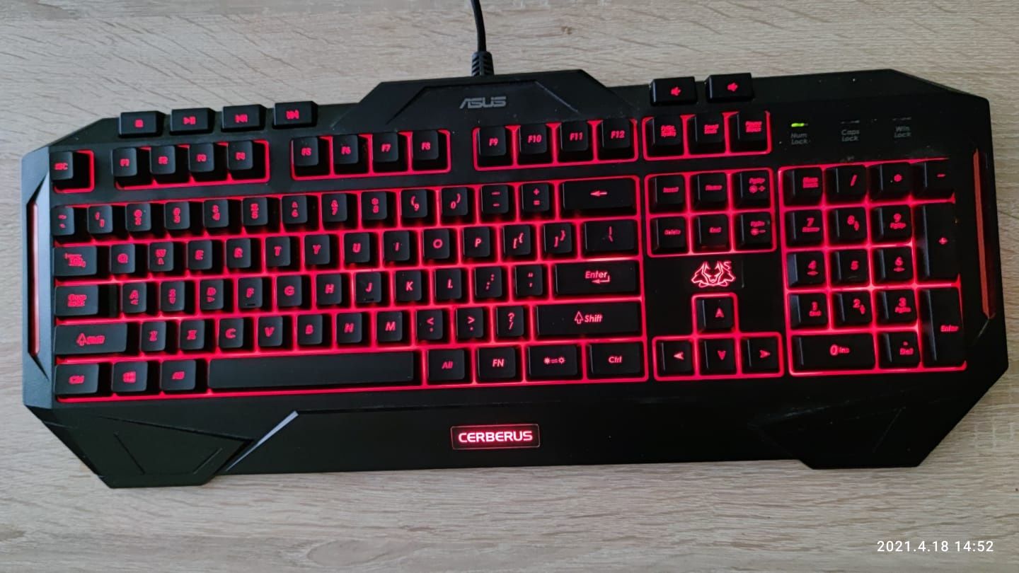 Tastatura gaming membrana Asus Cerberus rbg Red