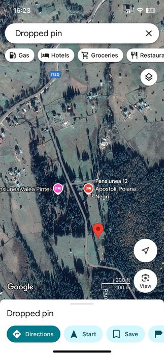 Teren de vis la munte Poiana Negri, lângă  pădure înconjurat de brazi