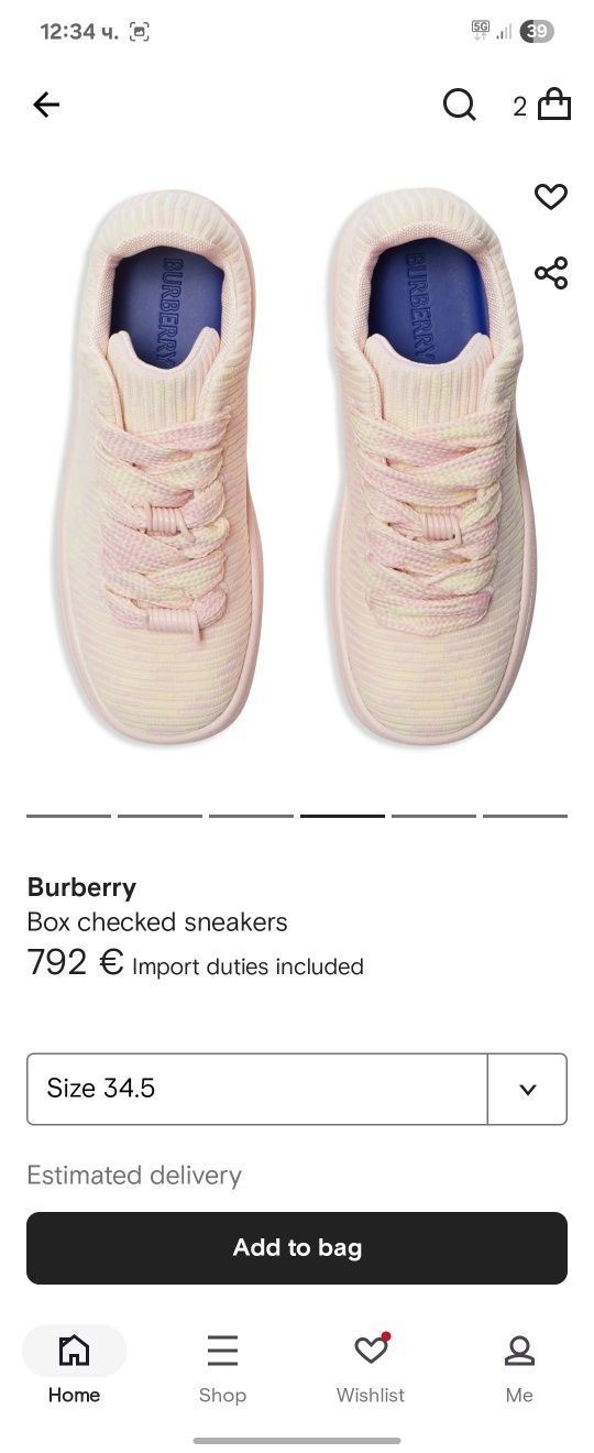 Burberry дамски кецове 2025г.