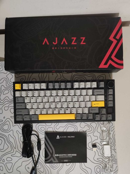 Tastatura Gaming Wireless Ajazz AK820 Pro 75% Gasket-mount TFT Screen