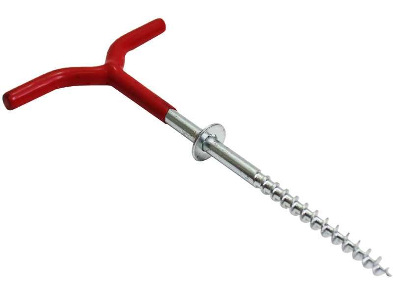 Ввертыш крепежный для зимней палатки, с прорезиненной ручкой. Акция!