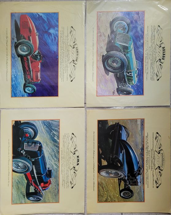 Afișe vintige ARAL, poster, mașini de curse