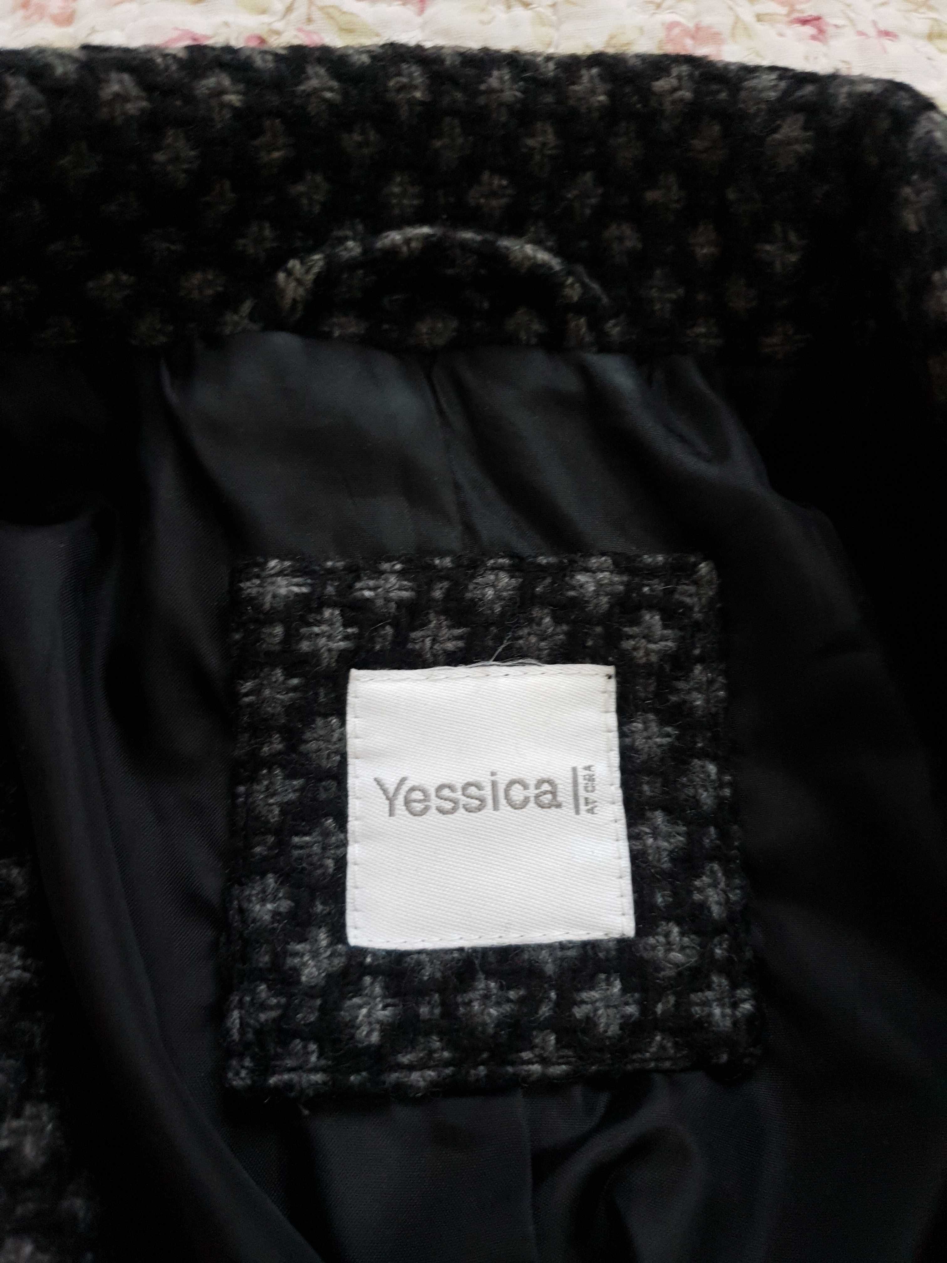 Полупальто Yessika, длина ниже пояса, темно-серое, Европейский бренд